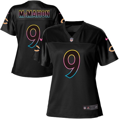 Women's Nike Chicago Bears #9 Jim McMahon Game Black Fashion NFL Jersey
