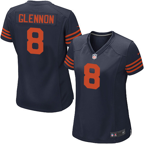 Women's Nike Chicago Bears #8 Mike Glennon Game Navy Blue Alternate NFL Jersey