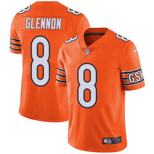 Men's Nike Chicago Bears #8 Mike Glennon Limited Orange Rush Vapor Untouchable NFL Jersey