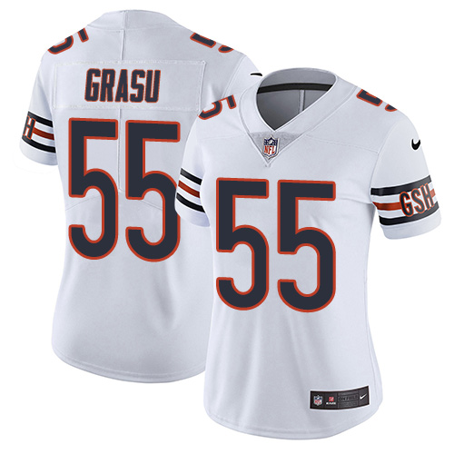 Women's Nike Chicago Bears #55 Hroniss Grasu White Vapor Untouchable Limited Player NFL Jersey