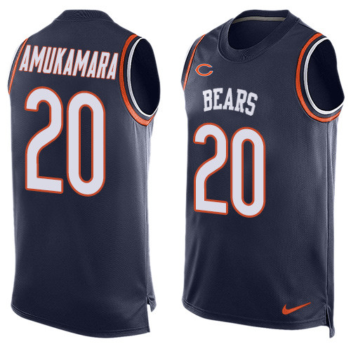 Men's Nike Chicago Bears #20 Prince Amukamara Limited Navy Blue Player Name & Number Tank Top NFL Jersey