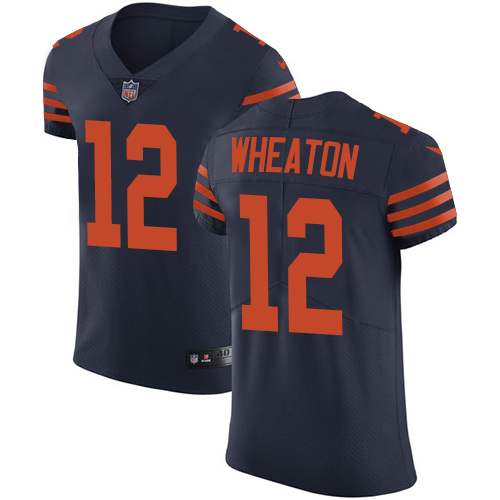 Men's Nike Chicago Bears #12 Markus Wheaton Elite Navy Blue Alternate NFL Jersey