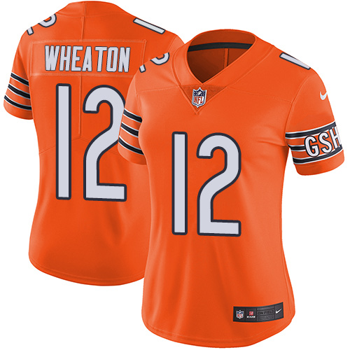 Women's Nike Chicago Bears #12 Markus Wheaton Limited Orange Rush Vapor Untouchable NFL Jersey