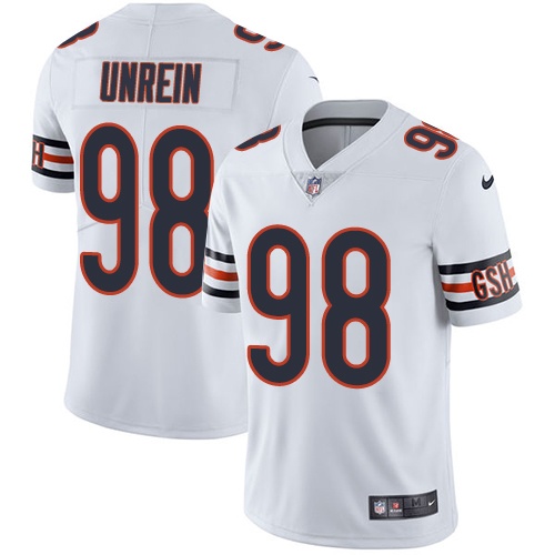 Men's Nike Chicago Bears #98 Mitch Unrein White Vapor Untouchable Limited Player NFL Jersey