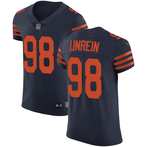 Men's Nike Chicago Bears #98 Mitch Unrein Elite Navy Blue Alternate NFL Jersey