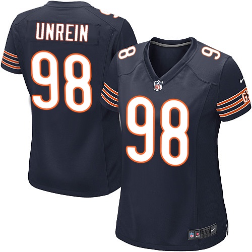 Women's Nike Chicago Bears #98 Mitch Unrein Game Navy Blue Team Color NFL Jersey