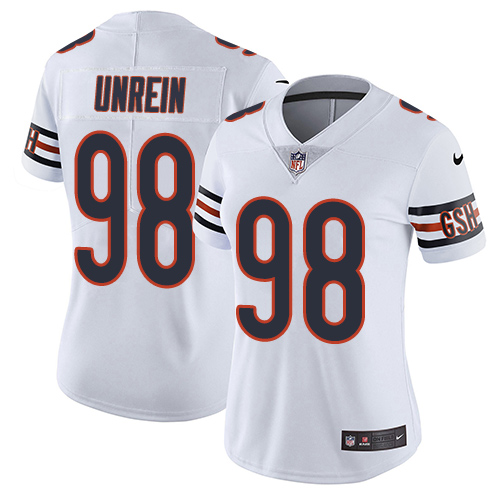 Women's Nike Chicago Bears #98 Mitch Unrein White Vapor Untouchable Elite Player NFL Jersey
