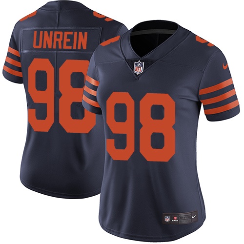Women's Nike Chicago Bears #98 Mitch Unrein Navy Blue Alternate Vapor Untouchable Limited Player NFL Jersey
