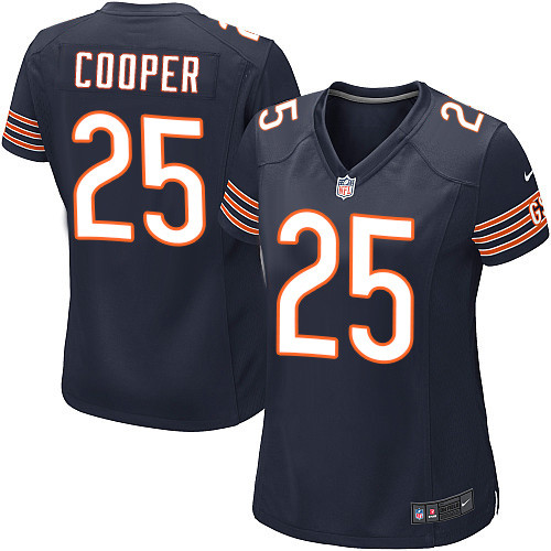 Women's Nike Chicago Bears #25 Marcus Cooper Game Navy Blue Team Color NFL Jersey