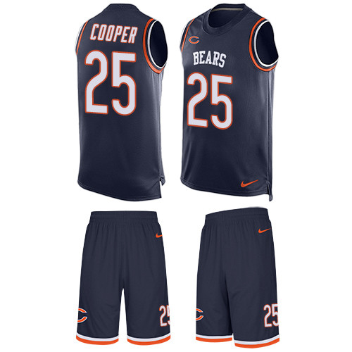 Men's Nike Chicago Bears #25 Marcus Cooper Limited Navy Blue Tank Top Suit NFL Jersey