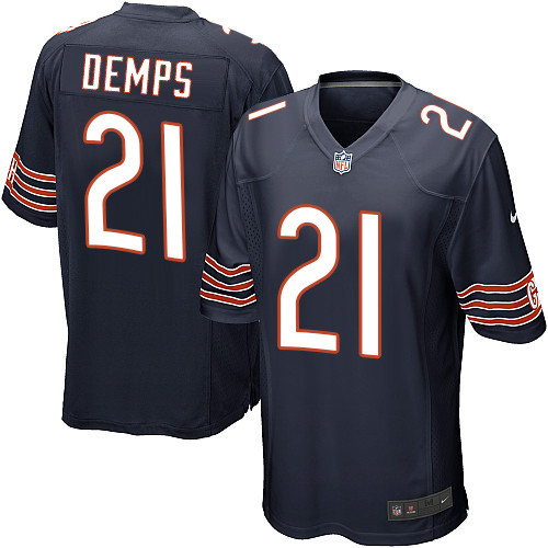 Men's Nike Chicago Bears #21 Quintin Demps Game Navy Blue Team Color NFL Jersey