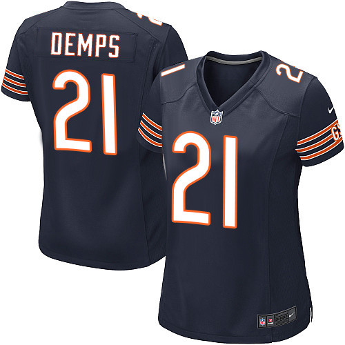 Women's Nike Chicago Bears #21 Quintin Demps Game Navy Blue Team Color NFL Jersey