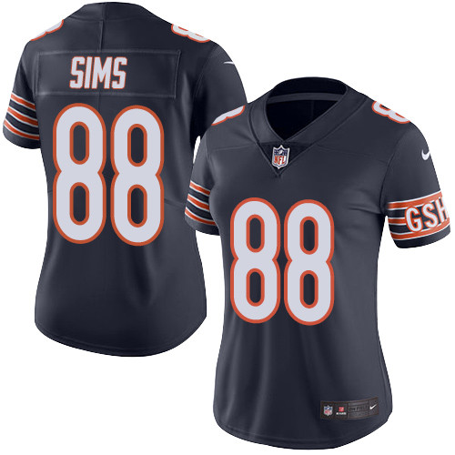 Women's Nike Chicago Bears #88 Dion Sims Navy Blue Team Color Vapor Untouchable Limited Player NFL Jersey