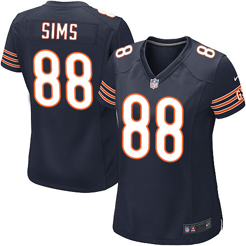 Women's Nike Chicago Bears #88 Dion Sims Game Navy Blue Team Color NFL Jersey