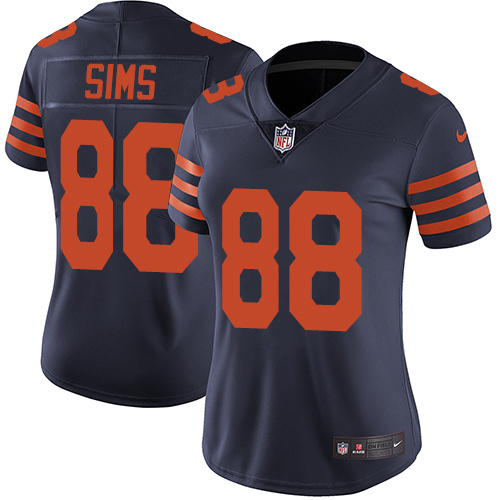 Women's Nike Chicago Bears #88 Dion Sims Navy Blue Alternate Vapor Untouchable Limited Player NFL Jersey