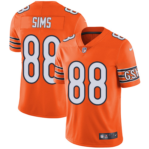 Men's Nike Chicago Bears #88 Dion Sims Limited Orange Rush Vapor Untouchable NFL Jersey