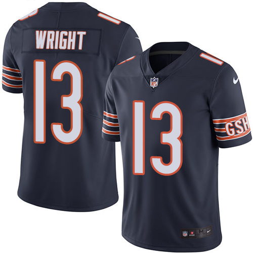 Men's Nike Chicago Bears #13 Kendall Wright Navy Blue Team Color Vapor Untouchable Limited Player NFL Jersey
