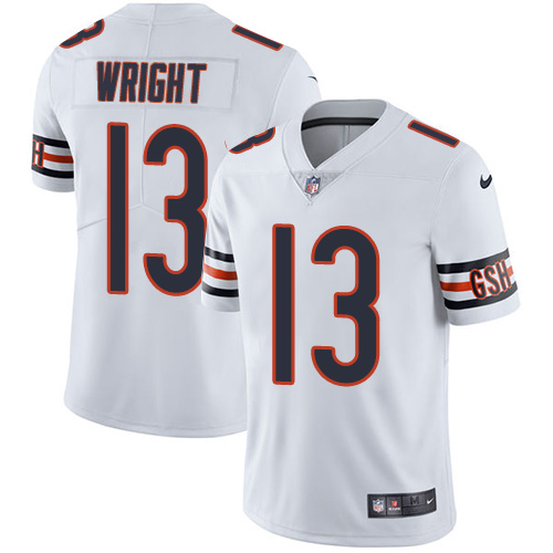 Men's Nike Chicago Bears #13 Kendall Wright White Vapor Untouchable Limited Player NFL Jersey