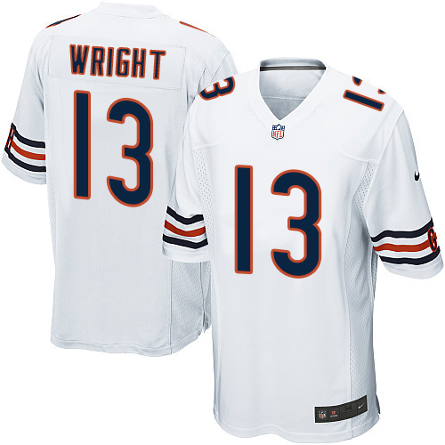 Men's Nike Chicago Bears #13 Kendall Wright Game White NFL Jersey
