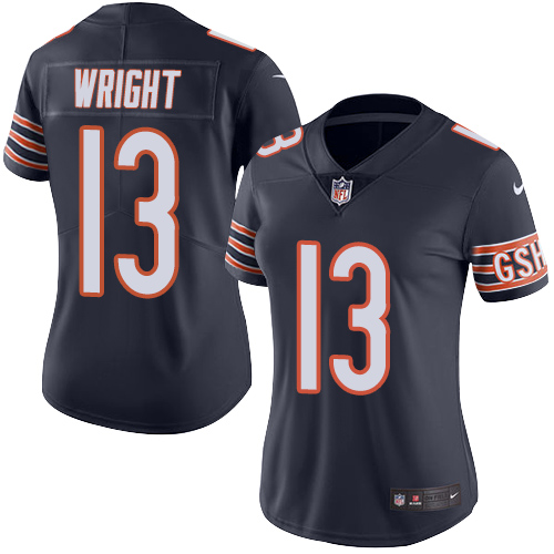 Women's Nike Chicago Bears #13 Kendall Wright Navy Blue Team Color Vapor Untouchable Elite Player NFL Jersey