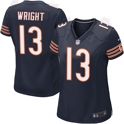Women's Nike Chicago Bears #13 Kendall Wright Game Navy Blue Team Color NFL Jersey