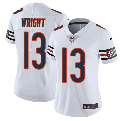 Women's Nike Chicago Bears #13 Kendall Wright White Vapor Untouchable Elite Player NFL Jersey