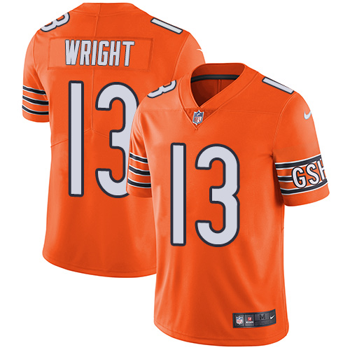 Men's Nike Chicago Bears #13 Kendall Wright Elite Orange Rush Vapor Untouchable NFL Jersey