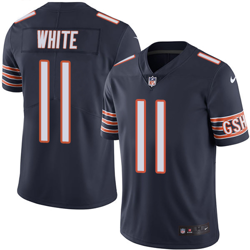 Men's Nike Chicago Bears #11 Kevin White Navy Blue Team Color Vapor Untouchable Limited Player NFL Jersey