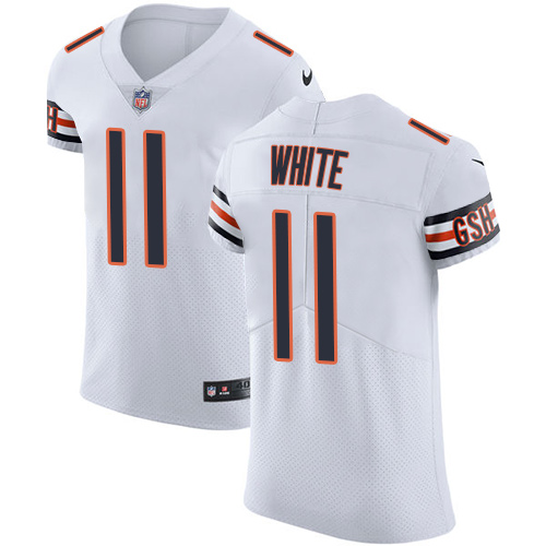 Men's Nike Chicago Bears #11 Kevin White Elite White NFL Jersey