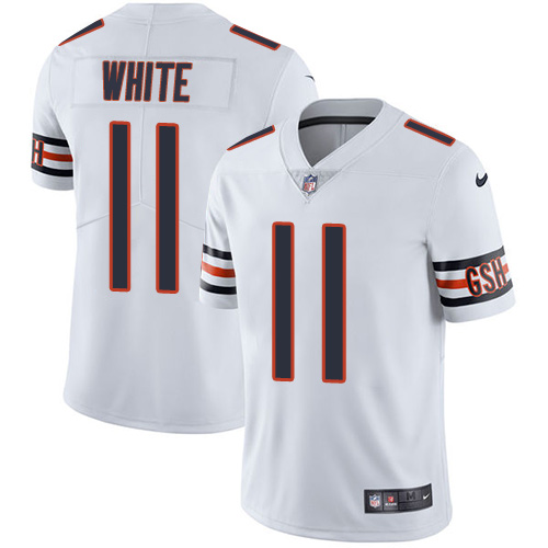 Men's Nike Chicago Bears #11 Kevin White White Vapor Untouchable Limited Player NFL Jersey
