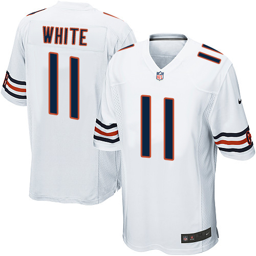 Men's Nike Chicago Bears #11 Kevin White Game White NFL Jersey