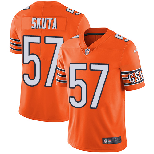 Men's Nike Chicago Bears #57 Dan Skuta Limited Orange Rush Vapor Untouchable NFL Jersey