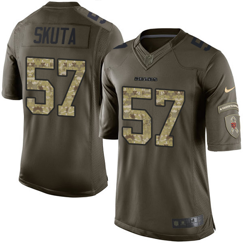 Men's Nike Chicago Bears #57 Dan Skuta Elite Green Salute to Service NFL Jersey