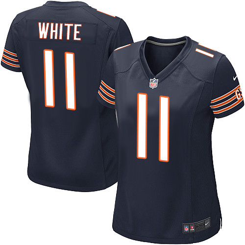 Women's Nike Chicago Bears #11 Kevin White Game Navy Blue Team Color NFL Jersey