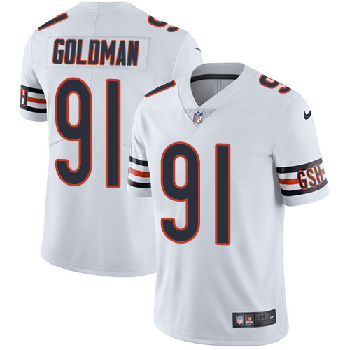 Men's Nike Chicago Bears #91 Eddie Goldman White Vapor Untouchable Limited Player NFL Jersey