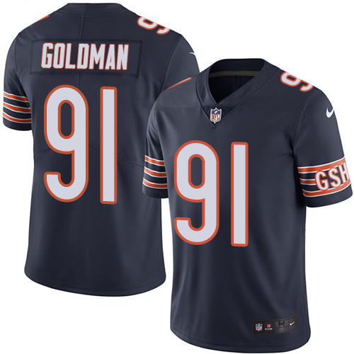 Youth Nike Chicago Bears #91 Eddie Goldman Navy Blue Team Color Vapor Untouchable Limited Player NFL Jersey