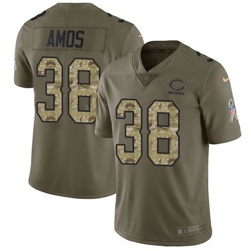 Men's Nike Chicago Bears #38 Adrian Amos Limited Olive/Camo Salute to Service NFL Jersey