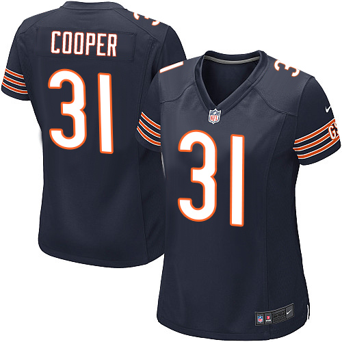 Women's Nike Chicago Bears #31 Marcus Cooper Game Navy Blue Team Color NFL Jersey