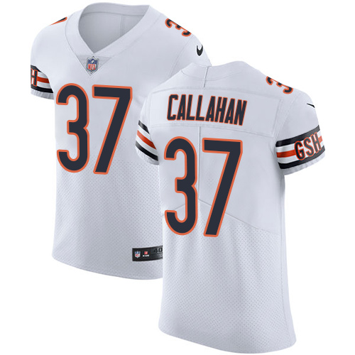 Men's Nike Chicago Bears #37 Bryce Callahan Elite White NFL Jersey