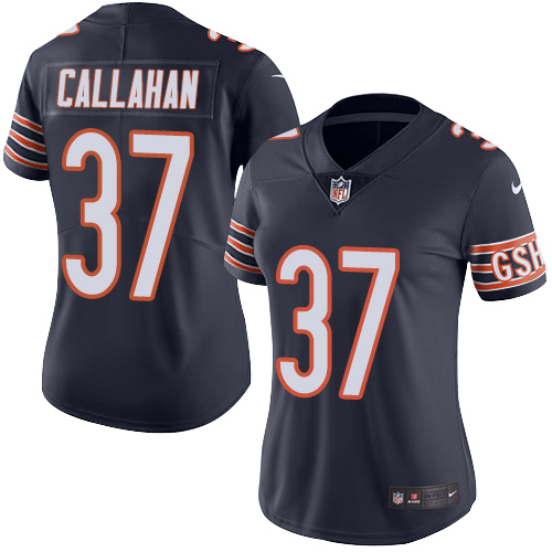 Women's Nike Chicago Bears #37 Bryce Callahan Navy Blue Team Color Vapor Untouchable Limited Player NFL Jersey
