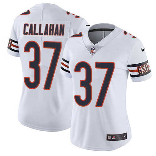 Women's Nike Chicago Bears #37 Bryce Callahan White Vapor Untouchable Elite Player NFL Jersey