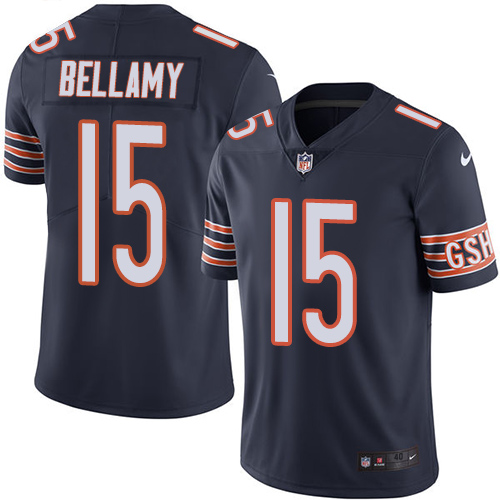 Men's Nike Chicago Bears #15 Josh Bellamy Navy Blue Team Color Vapor Untouchable Limited Player NFL Jersey