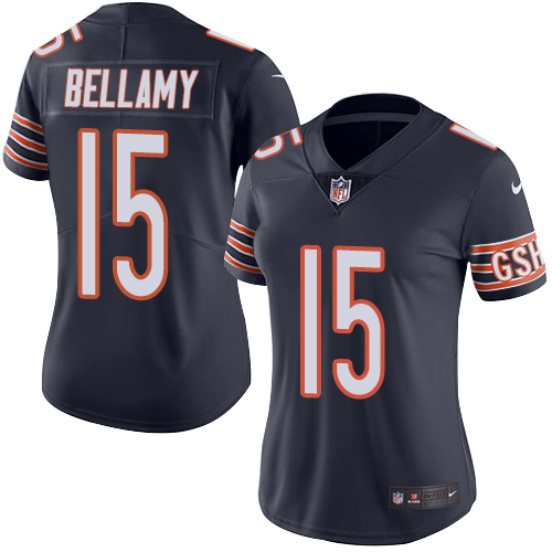 Women's Nike Chicago Bears #15 Josh Bellamy Navy Blue Team Color Vapor Untouchable Elite Player NFL Jersey