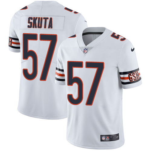 Men's Nike Chicago Bears #57 Dan Skuta White Vapor Untouchable Limited Player NFL Jersey