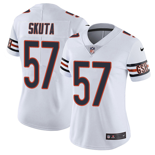 Women's Nike Chicago Bears #57 Dan Skuta White Vapor Untouchable Limited Player NFL Jersey
