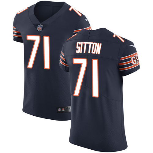 Men's Nike Chicago Bears #71 Josh Sitton Navy Blue Team Color Vapor Untouchable Elite Player NFL Jersey