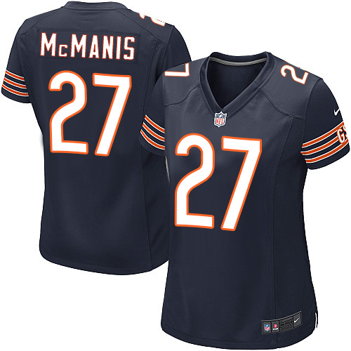 Women's Nike Chicago Bears #27 Sherrick McManis Game Navy Blue Team Color NFL Jersey