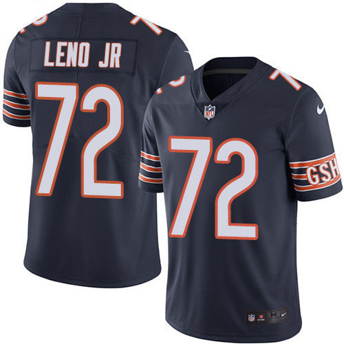 Men's Nike Chicago Bears #72 Charles Leno Navy Blue Team Color Vapor Untouchable Limited Player NFL Jersey