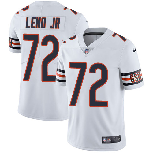 Men's Nike Chicago Bears #72 Charles Leno White Vapor Untouchable Limited Player NFL Jersey