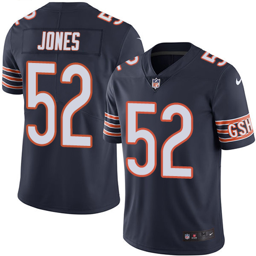 Men's Nike Chicago Bears #52 Christian Jones Navy Blue Team Color Vapor Untouchable Limited Player NFL Jersey